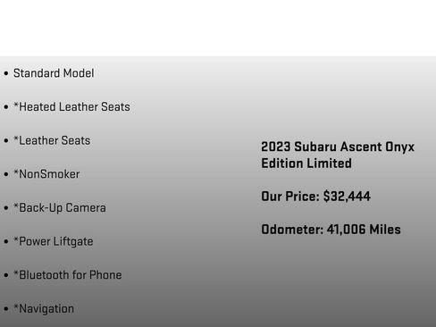Used 2023 Subaru Ascent Onyx Edition Limited image 6