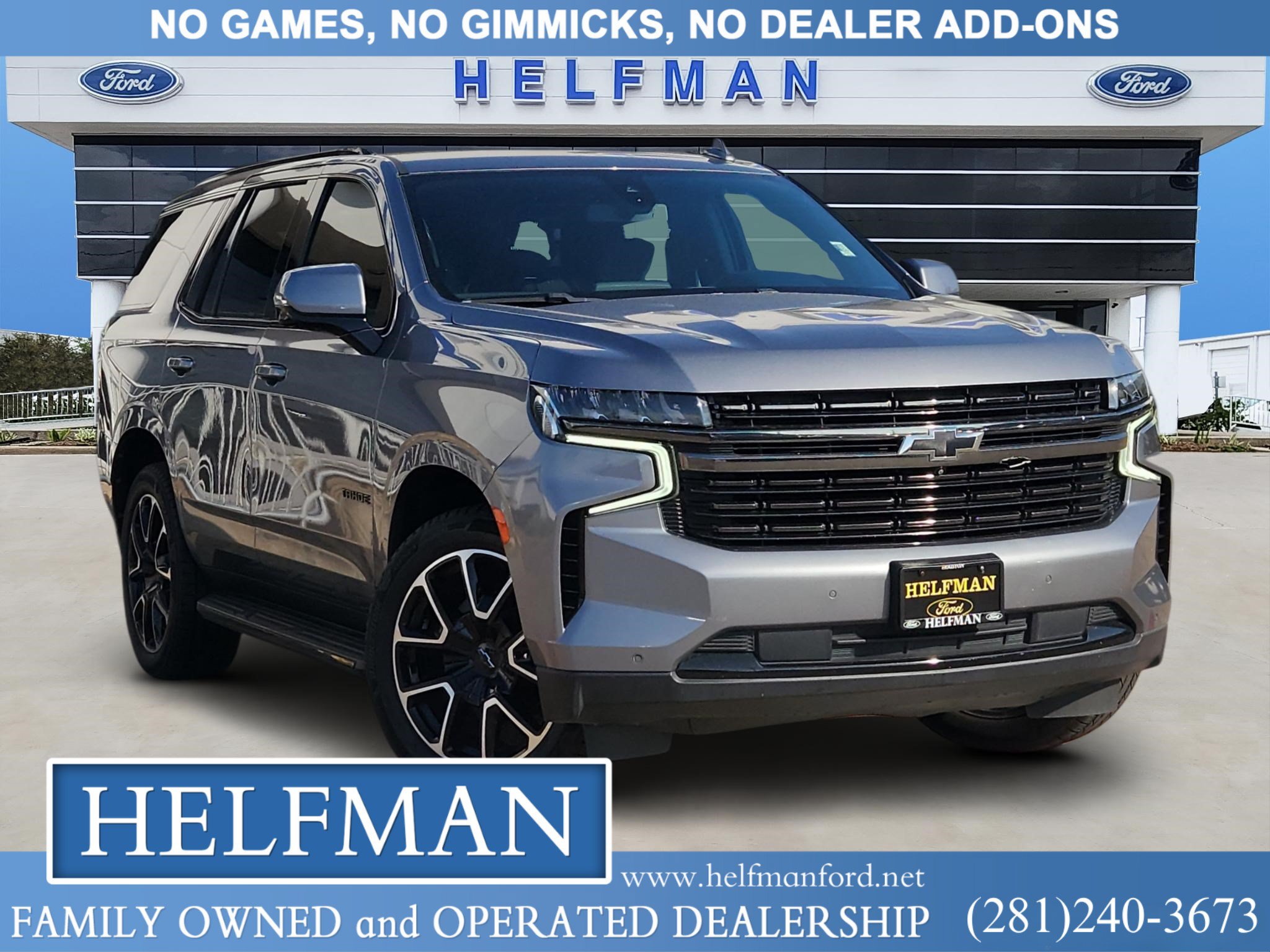 Used 2022 Chevrolet Tahoe RST w/ Luxury Package RWD image 1