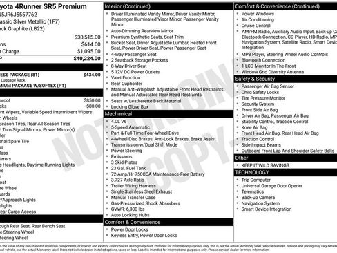 Used 2018 Toyota 4Runner SR5 Premium w/ Wilderness Package image 35