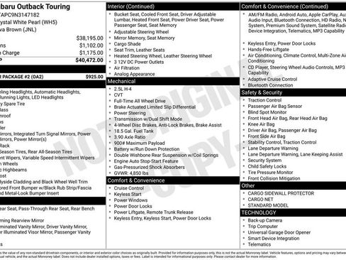 Used 2022 Subaru Outback Touring w/ Popular Package #2 image 35