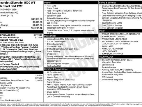 Used 2023 Chevrolet Silverado 1500 W/T w/ WT Value Package image 37