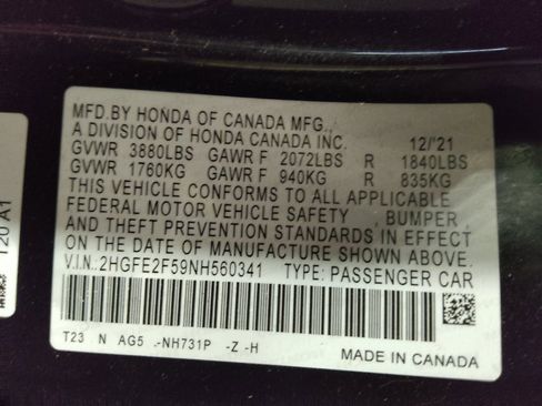 Used 2022 Honda Civic Sport image 33