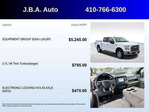 Used 2016 Ford F150 XLT w/ Equipment Group 302A Luxury image 5