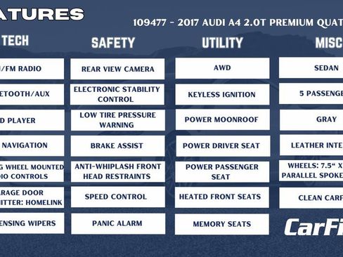 Used 2017 Audi A4 2.0T Premium w/ Audi MMI Navigation Plus image 32