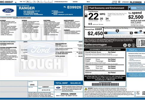 Used 2024 Ford Ranger XLT AWD/4WD image 3