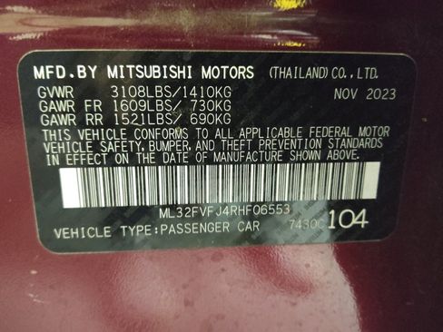 Used 2024 Mitsubishi Mirage G4 SE FWD image 33