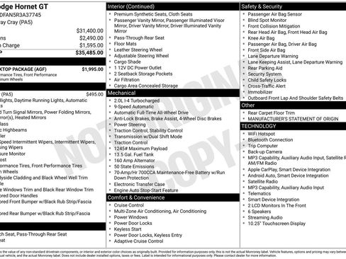 Used 2024 Dodge Hornet GT w/ GT Blacktop Package AWD/4WD image 2