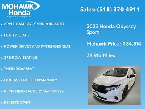 Certified 2023 Honda Odyssey Sport image 16