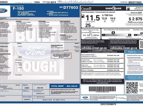 Certified 2021 Ford F150 XL w/ Equipment Group 101A High AWD/4WD image 3