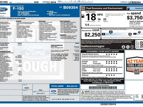 Used 2020 Ford F150 XLT w/ Equipment Group 302A Luxury AWD/4WD image 2