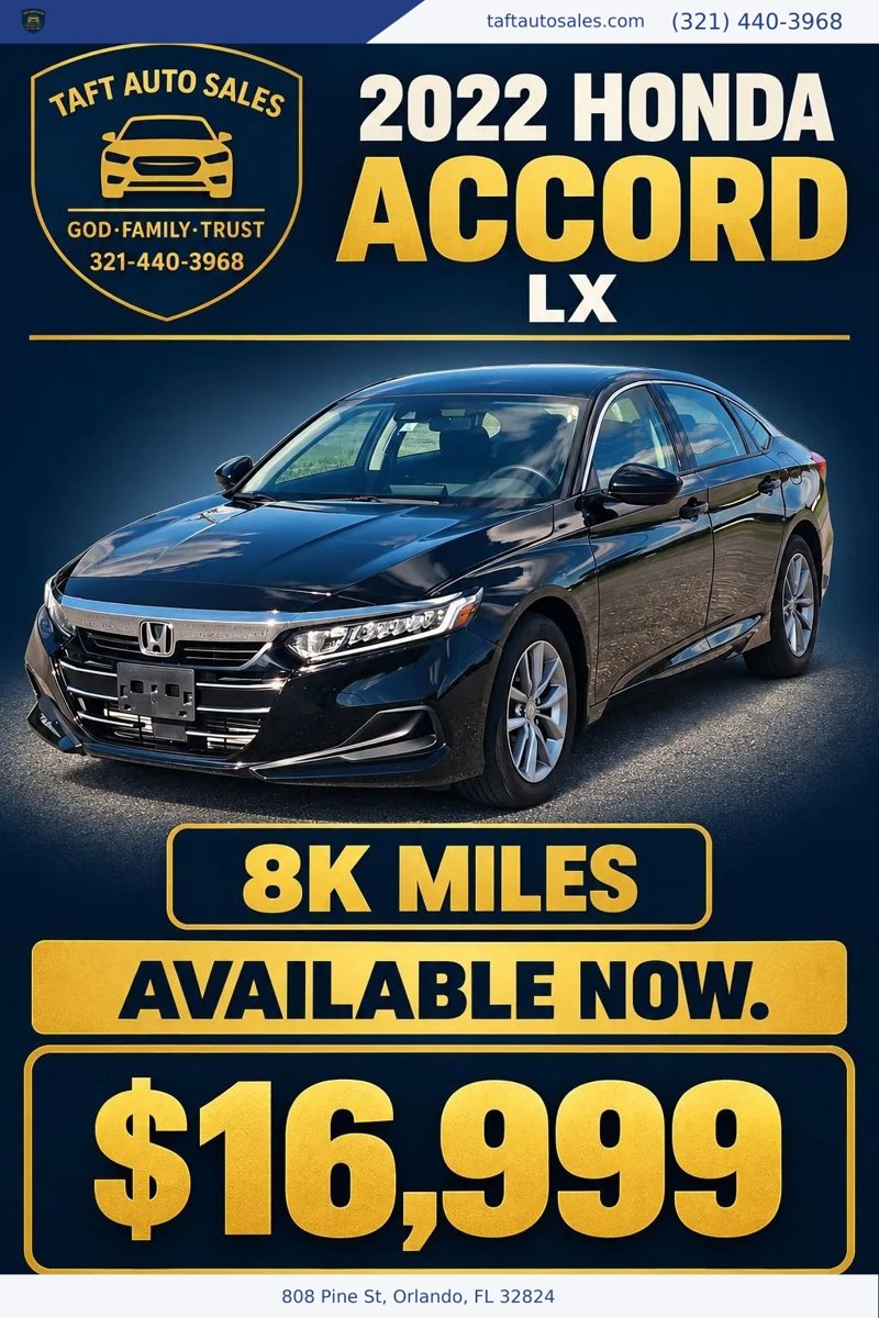 Used 2022 Honda Accord LX image 1
