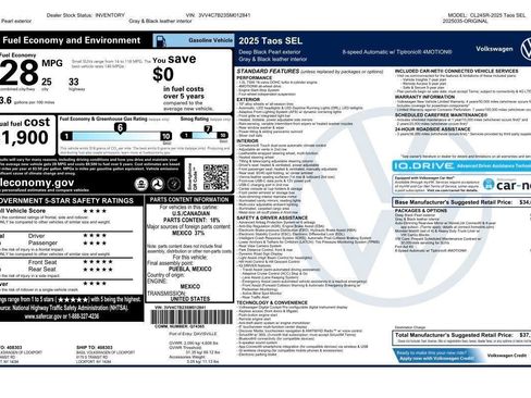 Used 2025 Volkswagen Taos SEL image 43