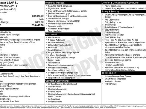 Used 2013 Nissan Leaf SL image 39
