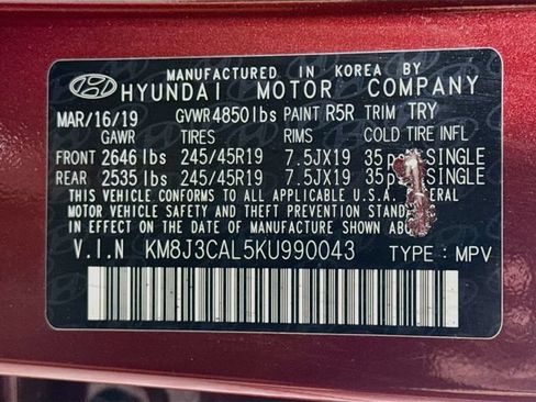 Used 2019 Hyundai Tucson Night AWD/4WD image 17