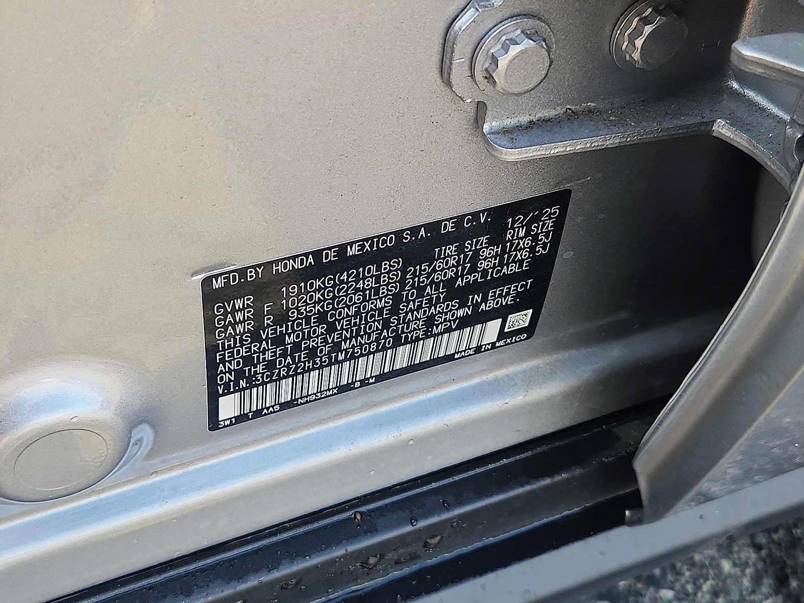 Used 2026 Honda HR-V LX image 26