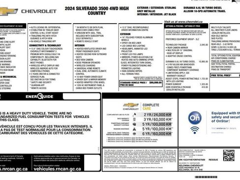 Used 2024 Chevrolet Silverado 3500 High Country w/ Technology Package AWD/4WD image 2
