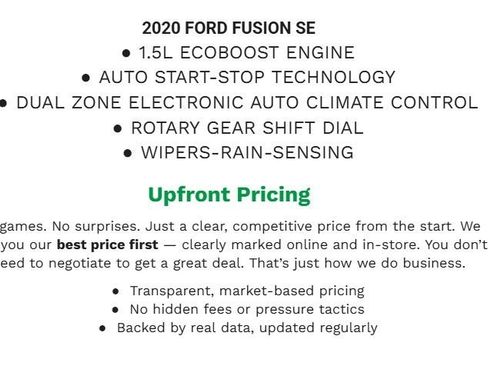 Certified 2020 Ford Fusion SE image 2