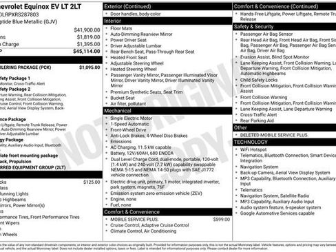 Used 2024 Chevrolet Equinox EV LT w/ LPO, Trailering Package FWD image 2