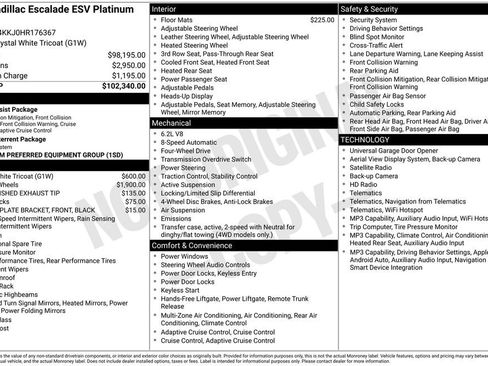 Used 2017 Cadillac Escalade ESV Platinum AWD/4WD image 31