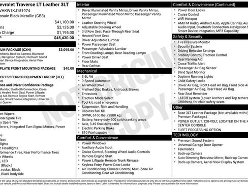 Used 2019 Chevrolet Traverse LT w/ LT Premium Package image 7