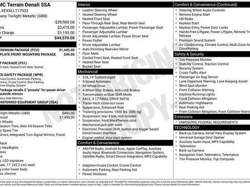 Used 2020 GMC Terrain Denali w/ Denali Premium Package image 61