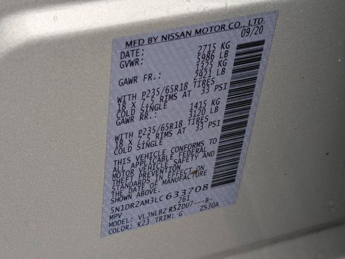 Used 2020 Nissan Pathfinder S AWD/4WD image 40