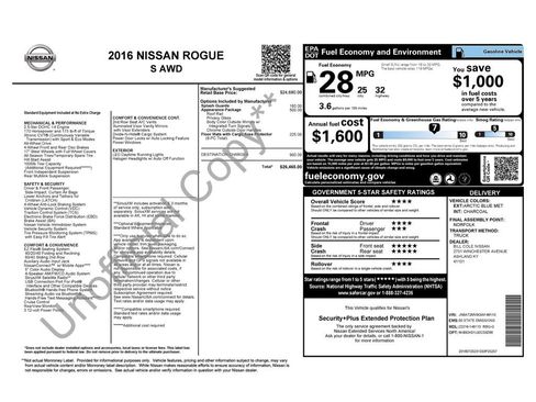 Used 2016 Nissan Rogue S w/ Appearance Package image 6