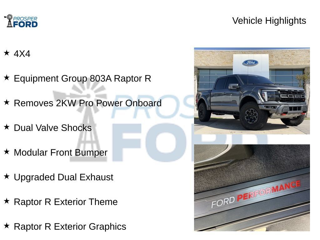 Used 2025 Ford F150 Raptor w/ Equipment Group 803A Raptor R AWD/4WD image 5