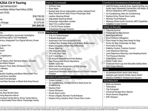 Used 2023 MAZDA CX-9 Touring image 8