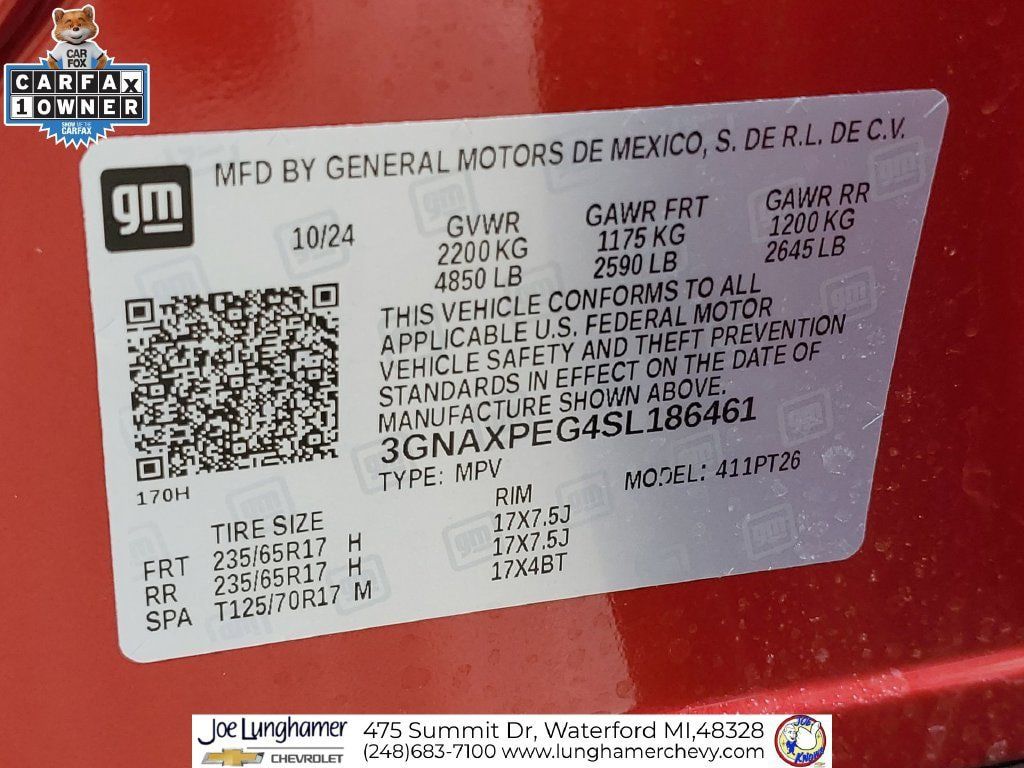Certified 2025 Chevrolet Equinox LT AWD/4WD image 36