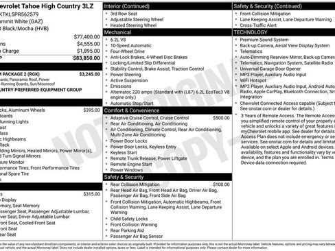Certified 2023 Chevrolet Tahoe High Country w/ Premium Package 2 AWD/4WD image 4