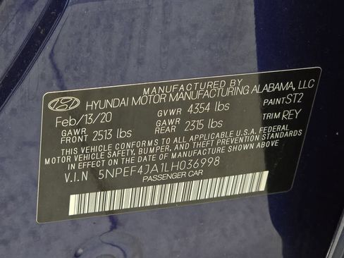 Used 2020 Hyundai Sonata SEL w/ Convenience + Sunroof Package FWD image 35