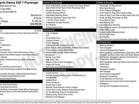 Used 2023 Toyota Sienna XSE FWD image 29