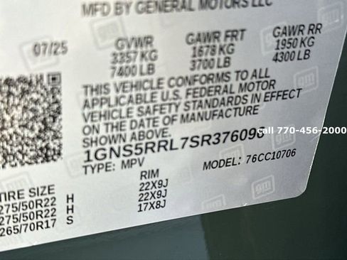 Certified 2025 Chevrolet Tahoe RST w/ Advanced Technology Package image 35