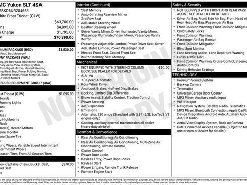 Used 2022 GMC Yukon SLT w/ SLT Premium Package AWD/4WD image 3