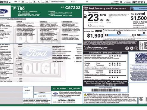 Certified 2023 Ford F150 Lariat w/ Equipment Group 502A High AWD/4WD image 3