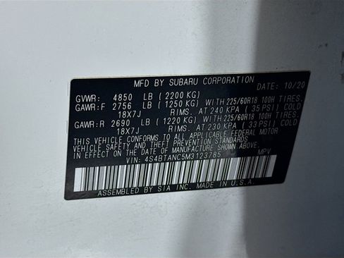 Used 2021 Subaru Outback Limited image 41