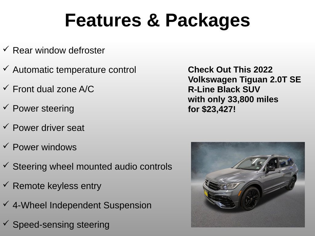 Used 2022 Volkswagen Tiguan SE R-Line AWD/4WD image 8