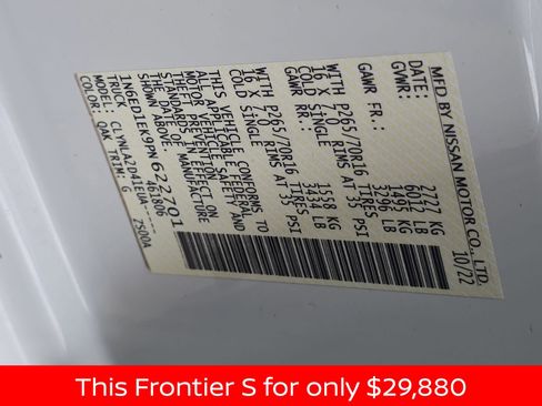 Used 2023 Nissan Frontier S w/ Tow Package image 39