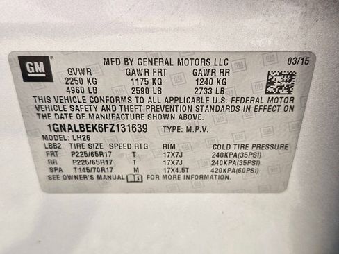 Used 2015 Chevrolet Equinox LT w/ Driver Convenience Package FWD image 17