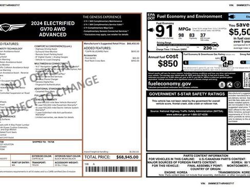 Used 2024 Genesis Electrified GV70 Advanced image 3