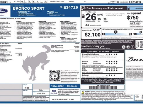 Used 2024 Ford Bronco Sport Heritage w/ Heritage Convenience Package AWD/4WD image 33