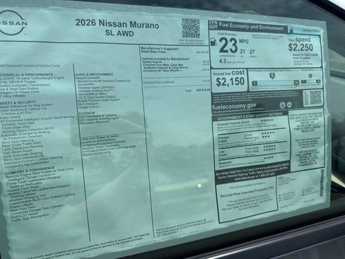 New 2026 Nissan Murano SL AWD/4WD image 38