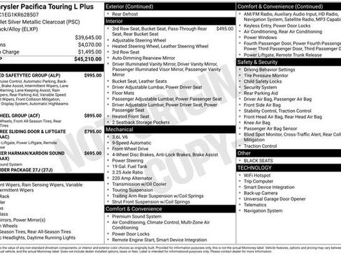 Used 2019 Chrysler Pacifica Touring-L Plus w/ Advanced Safetytec Group FWD image 15