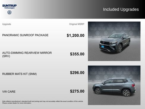Used 2023 Volkswagen Taos SE w/ Panoramic Sunroof Package FWD image 2