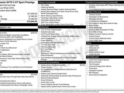 New 2026 Genesis GV70 3.5T Sport Prestige image 2