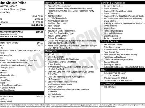 Used 2017 Dodge Charger Police w/ Fleet Park Assist Group AWD/4WD image 2