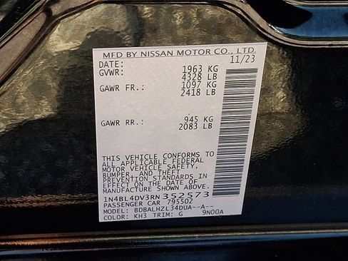 Certified 2024 Nissan Altima 2.5 SV FWD image 27