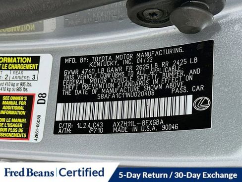 Used 2022 Lexus ES 300h Ultra Luxury image 34