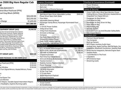 Used 2021 RAM 3500 Big Horn w/ Level 2 Equipment Group AWD/4WD image 7